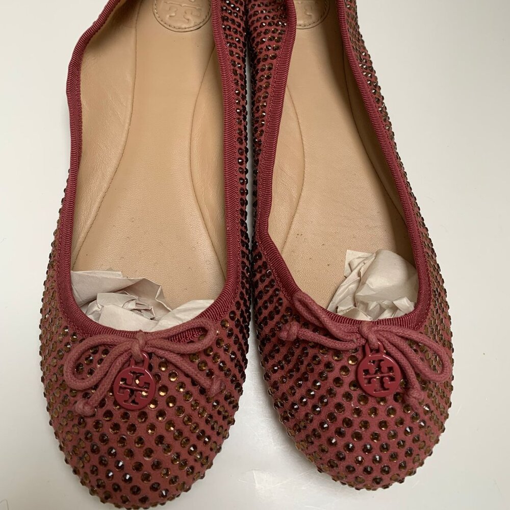 Tory Burch Gemstone Leather Ballet Flats